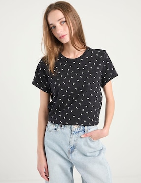 Playera manga corta Non Stop cuello redondo para mujer