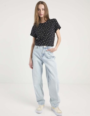 Playera manga corta Non Stop cuello redondo para mujer