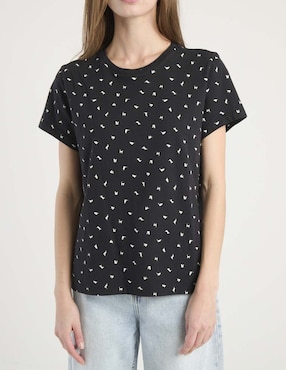 Playera manga corta Non Stop cuello redondo para mujer
