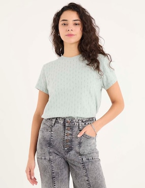 Playera manga corta Non Stop cuello redondo para mujer