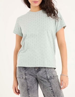 Playera manga corta Non Stop cuello redondo para mujer