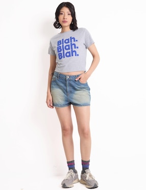 Playera manga corta Non Stop cuello redondo para mujer