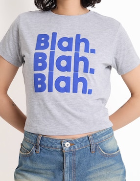 Playera manga corta Non Stop cuello redondo para mujer