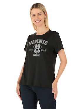 Playera manga corta Disney Dtr Disney cuello redondo para mujer