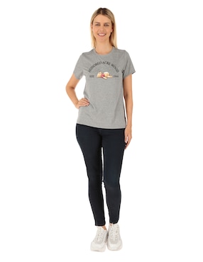Playera manga corta Disney Dtr Disney cuello redondo para mujer