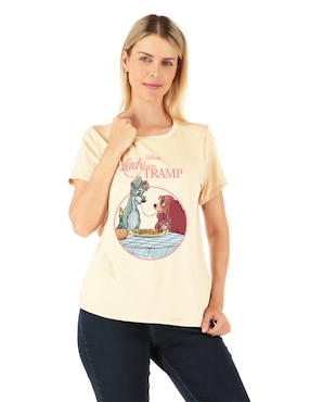 Playera manga corta Disney DTR cuello redondo para mujer