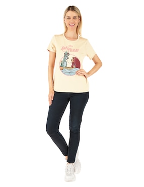 Playera manga corta Disney DTR cuello redondo para mujer