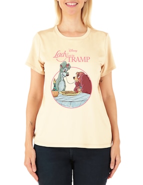 Playera manga corta Disney DTR cuello redondo para mujer