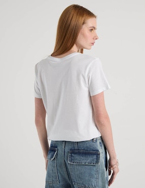 Playera manga corta Disney Alice in Wonderland cuello redondo para mujer
