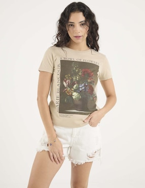 Playera manga corta National Gallery cuello redondo para mujer