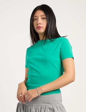 Playera manga corta Non Stop cuello redondo para mujer