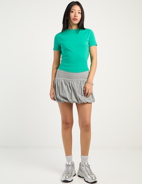 Playera manga corta Non Stop cuello redondo para mujer
