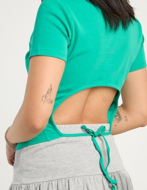 Playera manga corta Non Stop cuello redondo para mujer