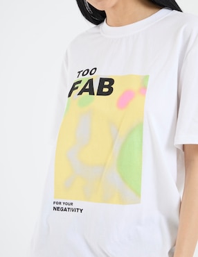 Playera manga corta Non Stop cuello redondo para mujer