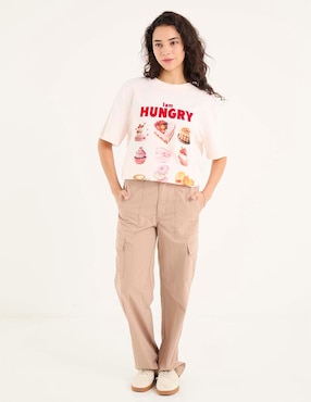 Playera manga corta Non Stop cuello redondo para mujer