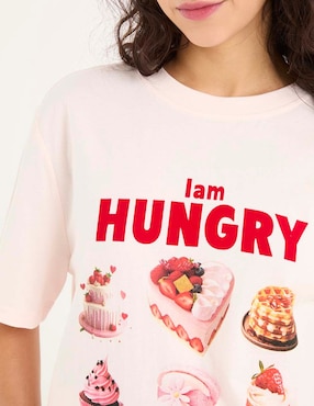 Playera manga corta Non Stop cuello redondo para mujer