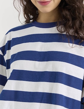Playera manga al codo Non Stop cuello redondo para mujer
