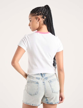 Playera manga corta Non Stop cuello redondo para mujer