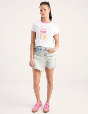 Playera manga corta Non Stop cuello redondo para mujer