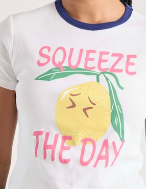 Playera manga corta Non Stop cuello redondo para mujer