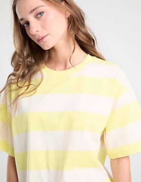 Playera manga al codo Non Stop cuello redondo para mujer