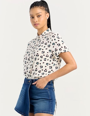 Falda short mini Non Stop de mezclilla a la cintura
