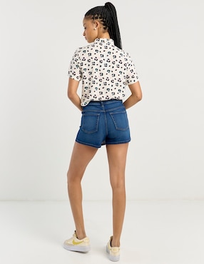 Falda short mini Non Stop de mezclilla a la cintura