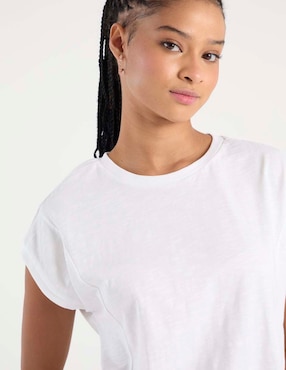 Playera manga corta Non Stop cuello redondo para mujer