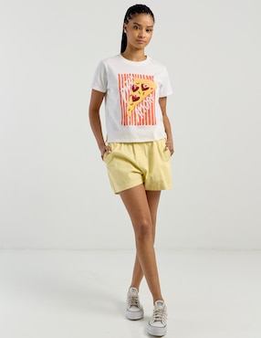Playera manga corta Non Stop cuello redondo para mujer