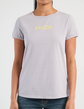Playera manga corta Non Stop cuello redondo para mujer