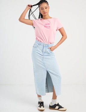 Playera manga corta Non Stop cuello redondo para mujer