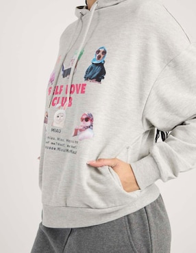 Sudadera con capucha y bolsa Non Stop para mujer