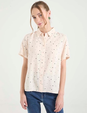 Blusa manga corta para mujer