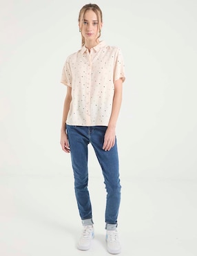 Blusa manga corta para mujer