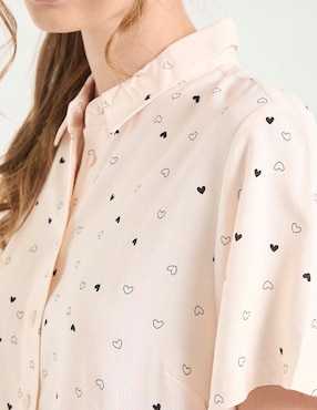 Blusa manga corta para mujer