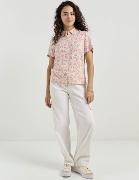 Blusa camisera Non Stop manga corta para mujer