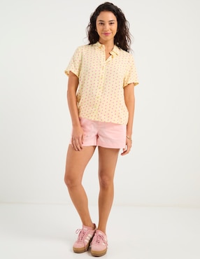 Blusa camisera Non Stop manga corta para mujer