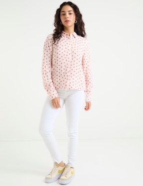 Blusa camisera Non Stop manga larga para mujer