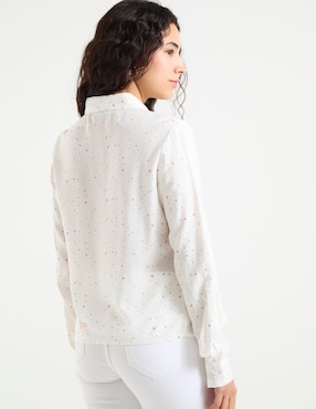Blusa camisera Non Stop manga larga para mujer