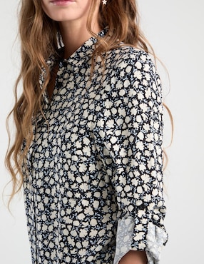 Blusa camisera Non Stop manga larga para mujer