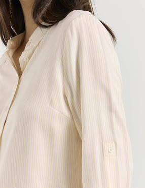 Blusa camisera Non Stop manga larga para mujer