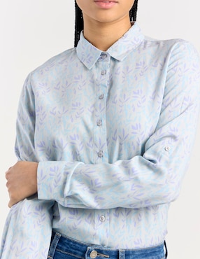 Blusa camisera Non Stop manga larga para mujer