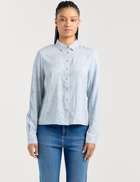 Blusa camisera Non Stop manga larga para mujer