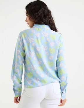 Blusa camisera Non Stop manga larga para mujer