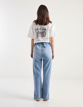 Jeans amplio Non Stop corte cintura para mujer