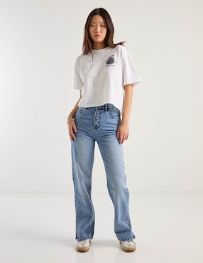 Jeans amplio Non Stop corte cintura para mujer