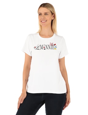 Playera manga corta Disney DTR Minnie Mouse para mujer
