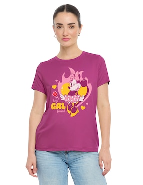 Playera manga corta Disney DTR Minnie Mouse para mujer