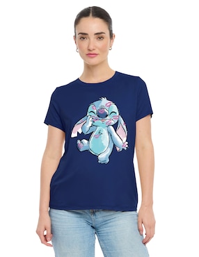 Playera manga corta Disney DTR Stitch para mujer