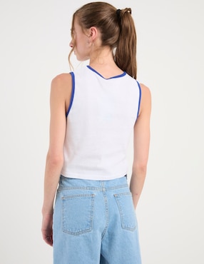 Playera sin manga Non Stop cuello redondo para mujer